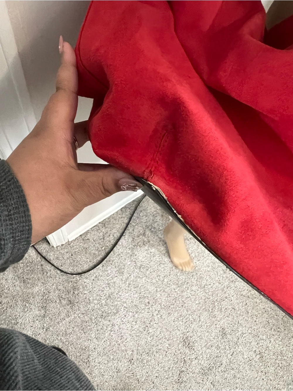 vintage Coach red suede hobo bag,medium - Picture 6 of 14